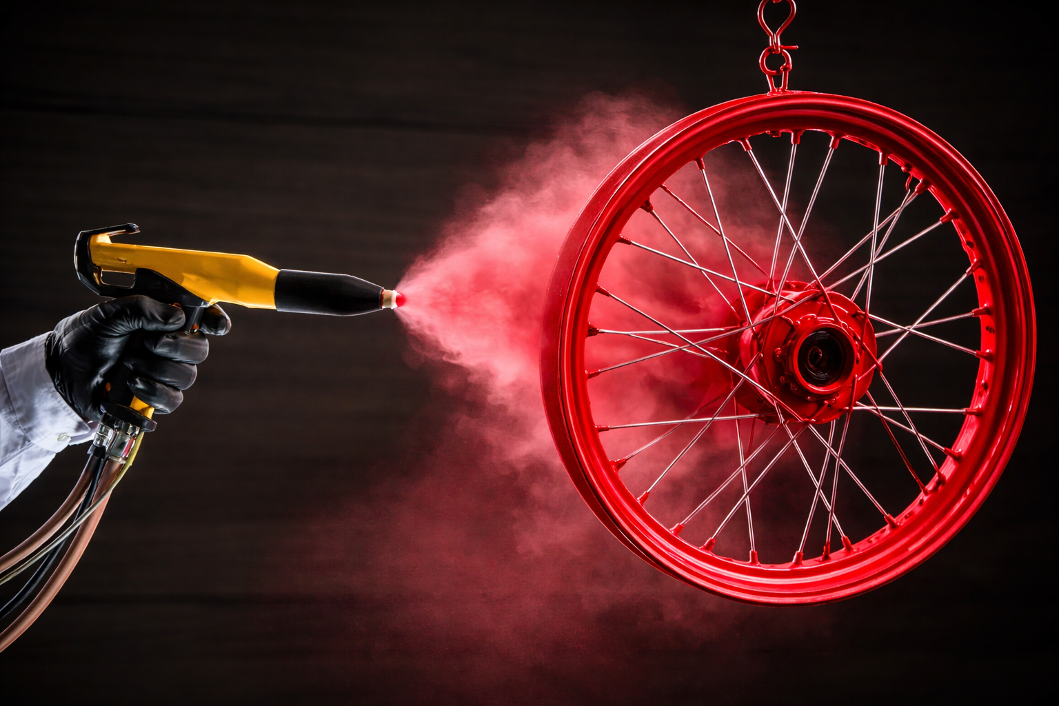 jante moto rouge